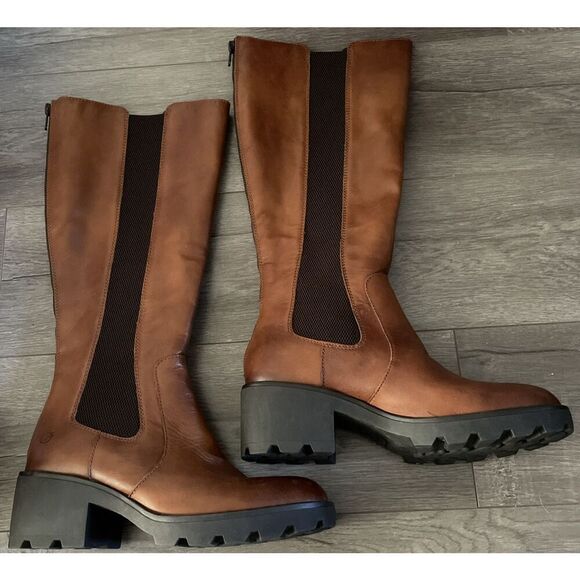 Born Galdot Tall Brown Boots Soft Leather Brown Cuero Size 9.5  NWOB Chelsea - Picture 7 of 7